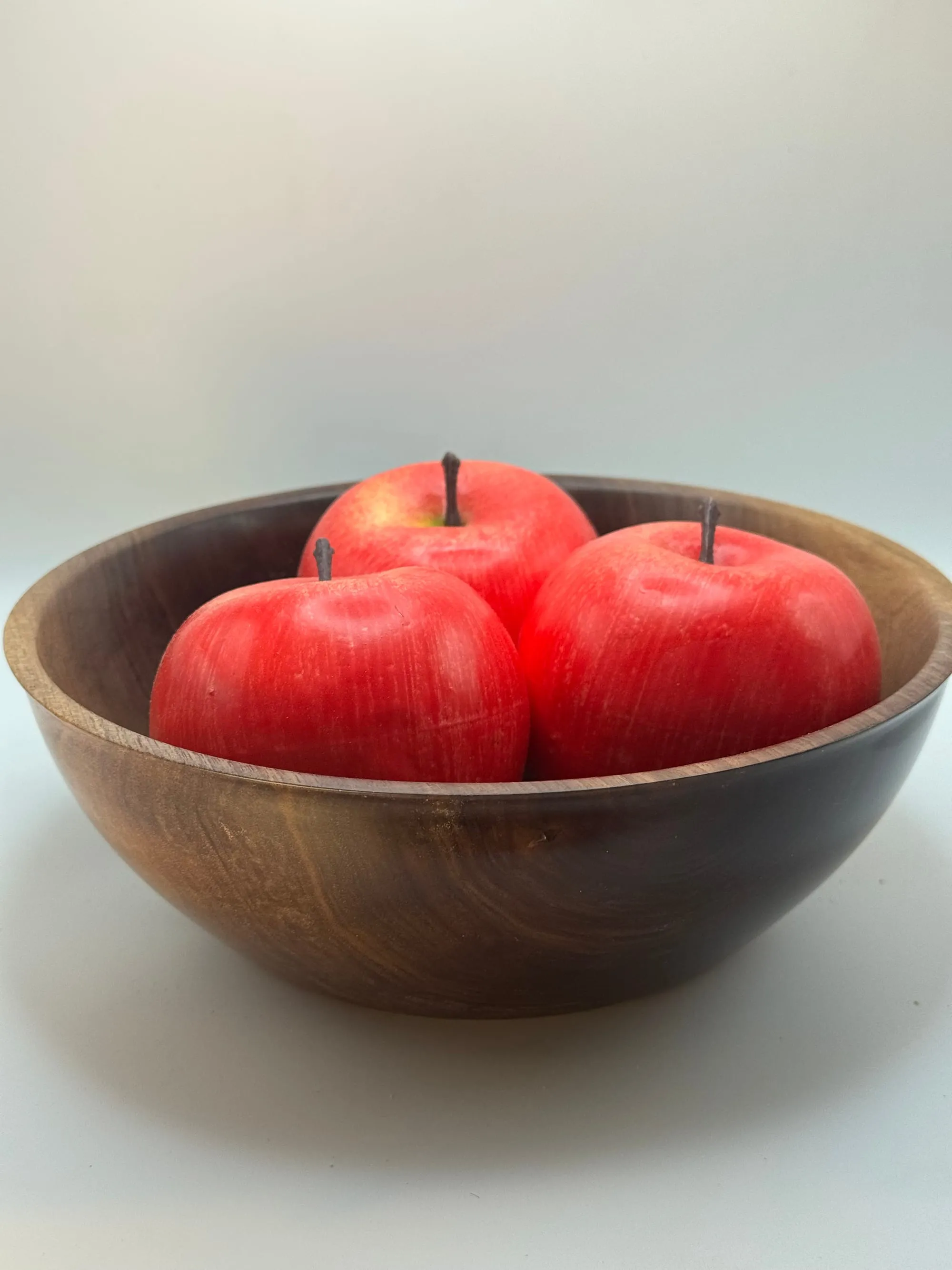 Walnut fruit bowl finished with Polymerized Tung Oil and Carnuba Wax