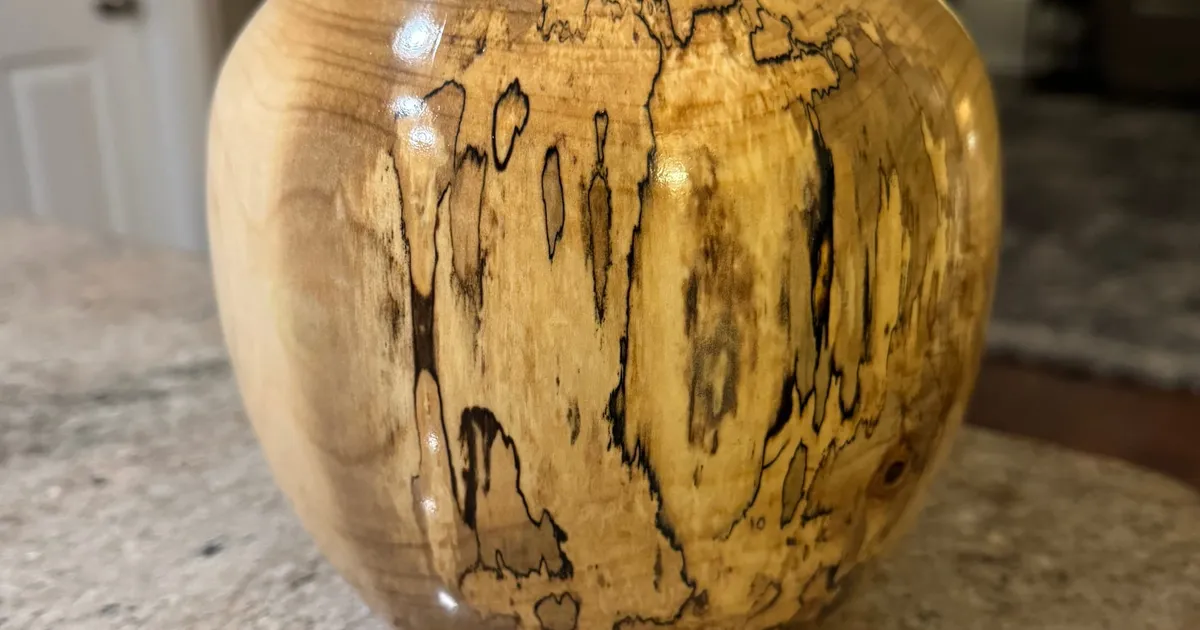 Nature's Abstract Art: A Spalted Wood Vase