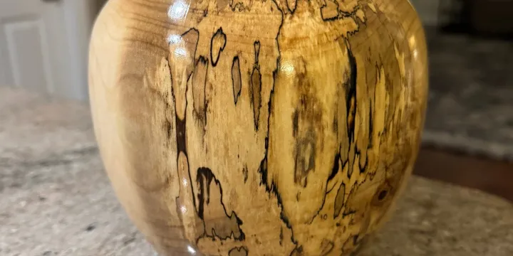 Nature's Abstract Art: A Spalted Wood Vase