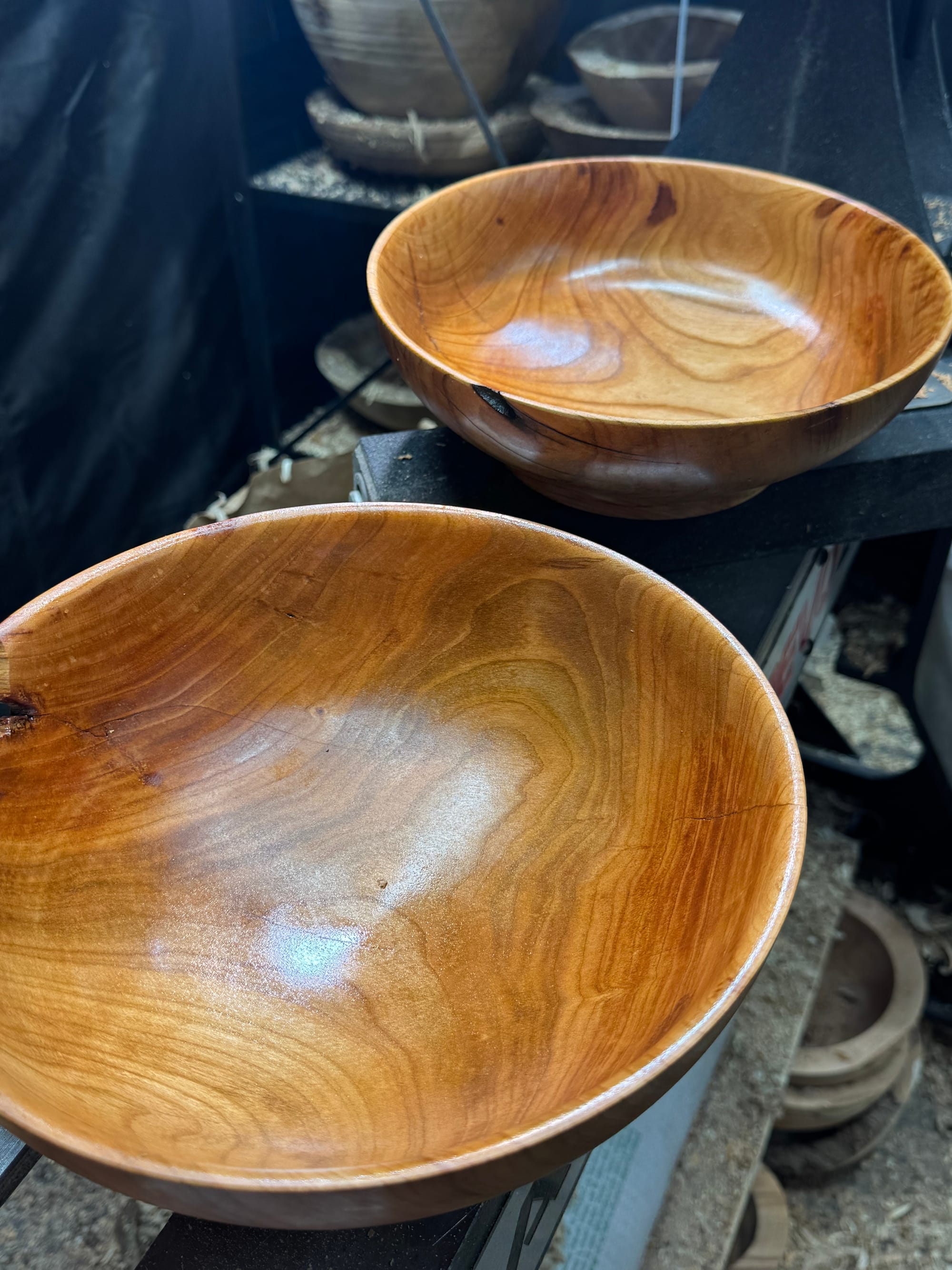 Cherry Wood's Warm Embrace: Recent Bowl Turnings