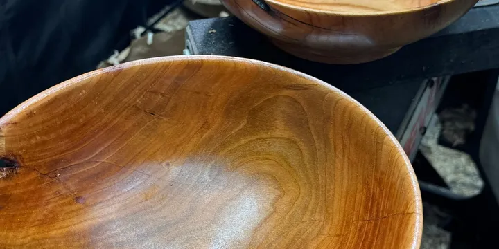 Hand-Turned Cherry Wood Bowls — Recent Work from the Shop
