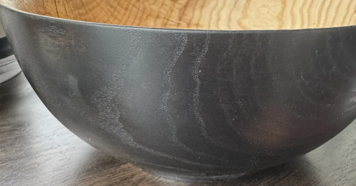 How to Blacken Ash Wood: Rubio Monocoat on a Turned Bowl