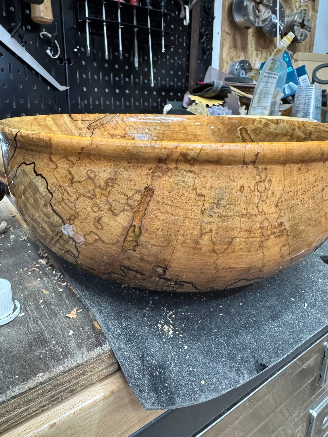 Nature's Abstract Art: A Spalted Maple Bowl's Striking Character